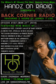 BACK CORNER RADIO [EPISODE #107] MARCH 27. 2014