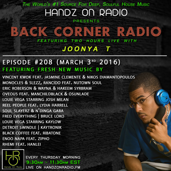 BACK CORNER RADIO [EPISODE #208] MARCH 3. 2016 (4YR ANNIVERSARY)